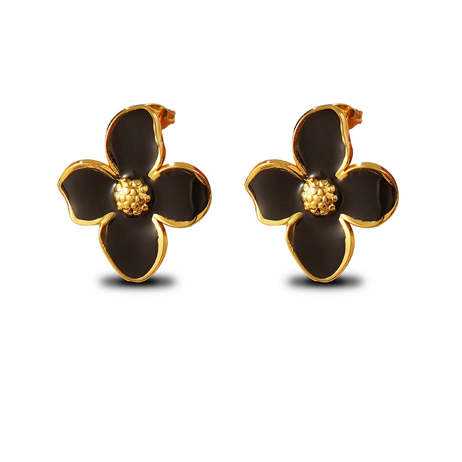 White Flower Earrings